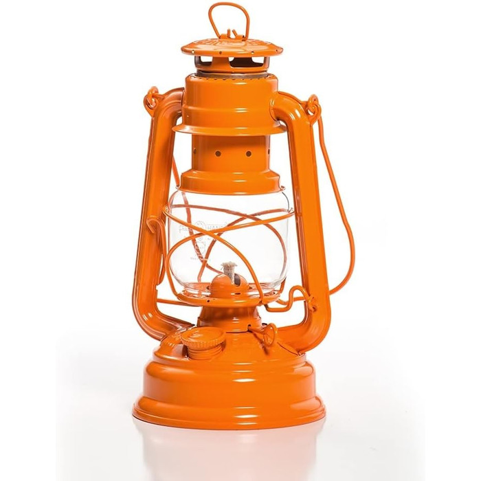 Ліхтар Feuerhand Storm Baby Special 276 Orange - Для саду, кемпінгу та балкону - традиційна гасова лампа - з часом горіння 20 годин - Зроблено в Німеччині Retro