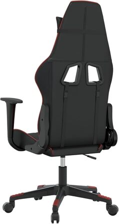 Геймерське крісло з функцією відкидання спинки, штучна шкіра чорного/бордового кольору, 64x60x117-127 см, для геймерів, модель 3143760