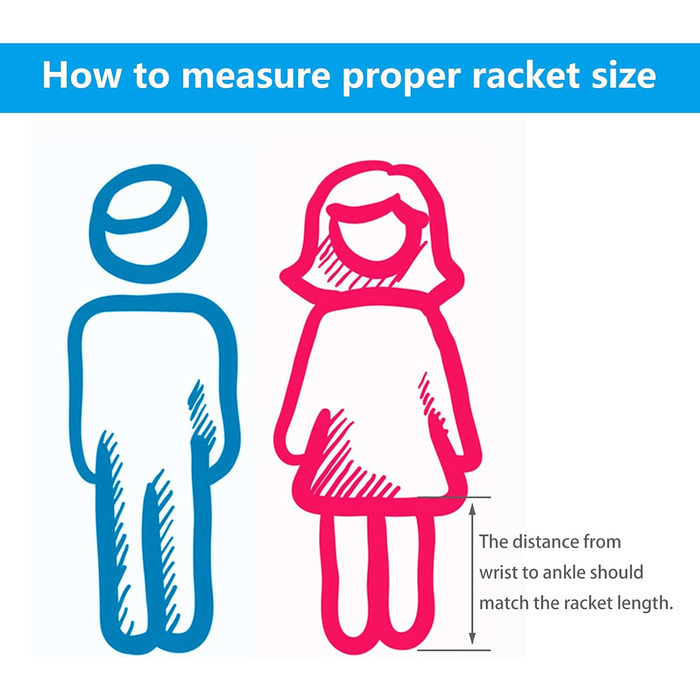 Дитяча тенісна ракетка 21" з чохлом, для дітей 3–12 років, синя