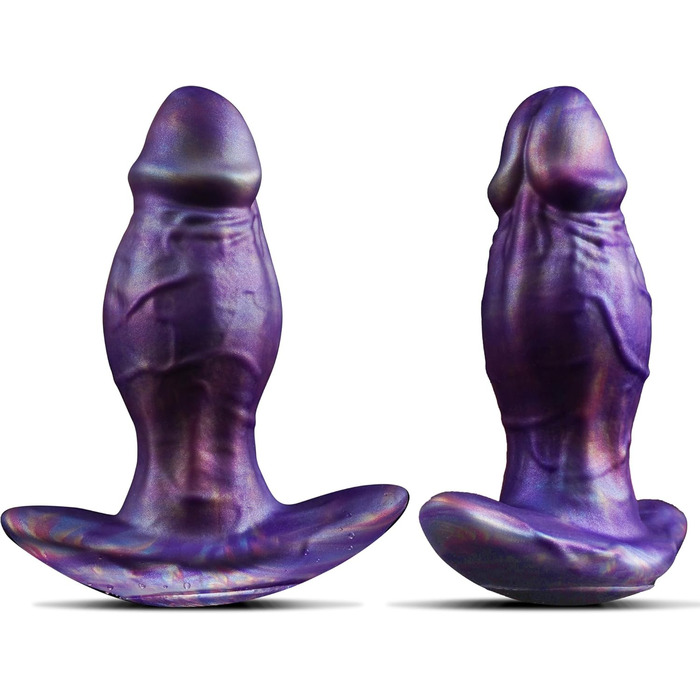 Великий анальний фалоімітатор Leyuto, силікон, реалістична форма, анкерна основа, S