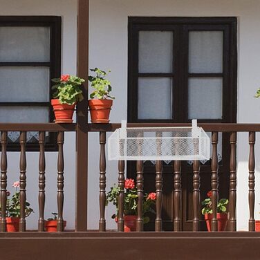 Настінна полиця Cabilock з металевої сітки білого кольору - міцний кошик для зберігання з підвісним пристроєм для ліжка, тумбочки та офісу, підвісна полиця для книг, косметики, пультів дистанційного керування (свердління не потрібне)