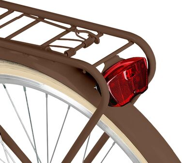 Жіночий міський велосипед MILORD Comfort з металевим кошиком, вінтажний, голландський, 26 дюймів, 28 дюймів, 7 швидкостей, коричнево-кремові шини, 28 дюймів