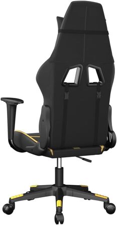 Геймерське крісло, офісне крісло, чорно-золотий колір, штучна шкіра