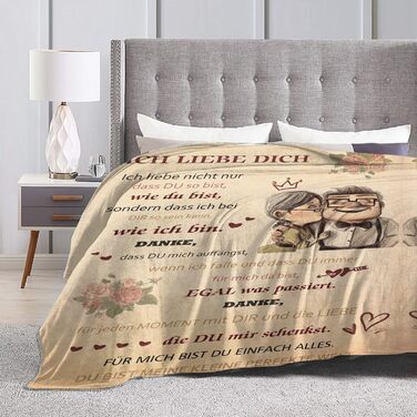 Подарунки &quotЯ тебе кохаю&quot для жінок та чоловіків, Подарунок на річницю кохання для нього та неї, Подарунки на День святого Валентина на річницю весілля, різдвяні подарунки на кохання, М&39яка ковдра 130x150 см, Кохання, 1 130x150 см