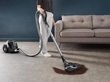 Пилосос без мішка 500 Вт 2,5 л 66 децибел Чорний / Алюмінієвий будинок шерсть домашніх тварин, 7C66