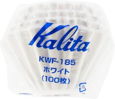 Паперовий кавовий фільтр Kalita Wave I більший розмір 185 I 100 шт. I спеціально для крапельниці I зроблений в Японії L, білий