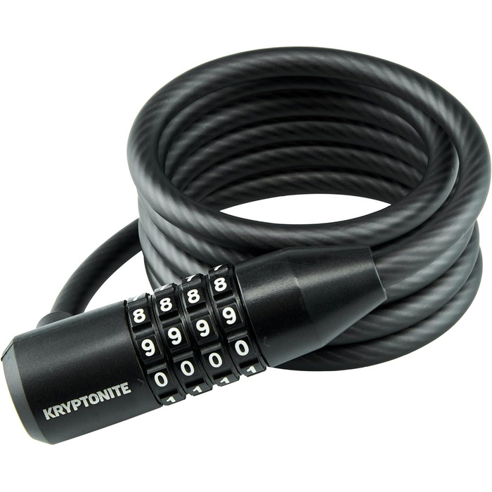 Замки Kryptoflex для дорослих, чорні, комбо 150 см 1,5 м