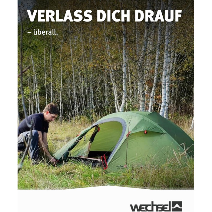 Трекінговий намет Wechsel Pathfinder I Геодезичний намет на 1 особу I Штормостійкий експедиційний намет I Компактний та портативний I Ідеальний намет для кемпінгу, пішого туризму, трекінгу та їзди на велосипеді