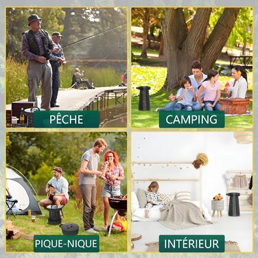 Портативний міні-телескопічний складаний стілець COOLYNX, покращений товстіший складаний стілець, легкий складаний стілець вантажопідйомністю 450 кг, ідеально підходить для кемпінгу, риболовлі, походів, барбекю, сірого кольору