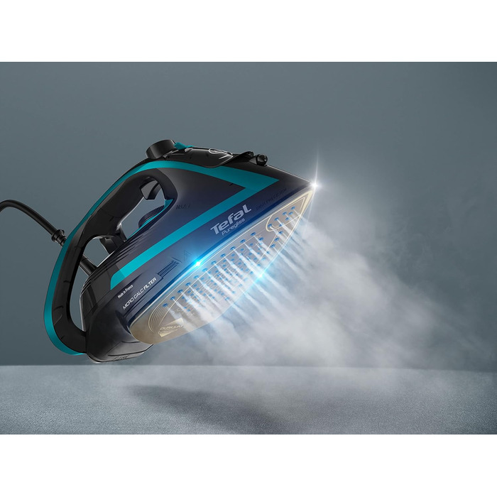 Парова праска Tefal FV8066 Puregliss 280 г/хв. посилення подачі пари вертикальна подача пари XL отвір для заливання води стійка по