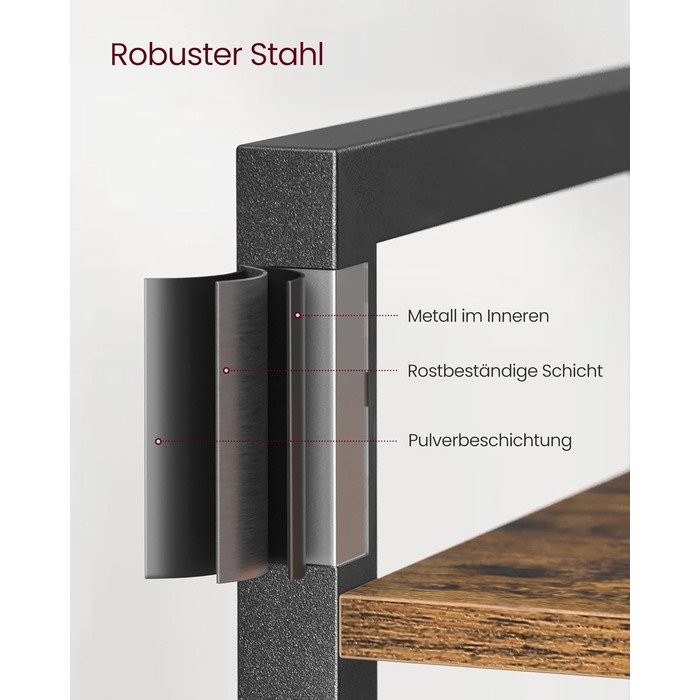 Полиця, книжкова шафа, полиця для стоячого монтажу, полиця для DVD, з 6 полицями, офісна полиця, відкриті полиці, для офісу, вітальні, спальні, кухні, 30 x 78 x 185,5 см, вінтажний коричневий-чорний LLS082B01 30 x 80 x 186 см Вінтажний коричневий чорний