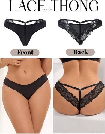 Жіночі сексуальні трусики-стрінги, бразильські трусики, мереживо, великі розміри, еротична білизна, Т-подібна спинка, жіноча білизна, пишні міні-трусики-бікіні, ML 1-чорний