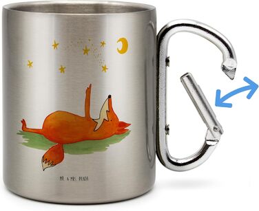 Чашка з лисицями та зірками &quotМістер і місіс Панда&quot - подарунок, кухоль з нержавіючої сталі, термокухоль, астролог, металевий кухоль для пиття, термокухоль, нічний, лисиці, місяць