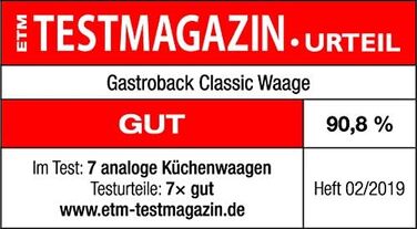 Ваги, 2 кг з функцією тари, кухонні ваги, аналогові, з чашею для зважування, поліровані, нержавіюча сталь сріблястого кольору, 301