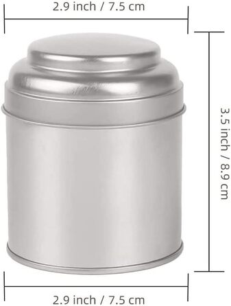 Маленьких чайних банок з герметичними подвійними кришками, міні-банки та маленькі круглі кухонні баночки для чаю (срібні), 6
