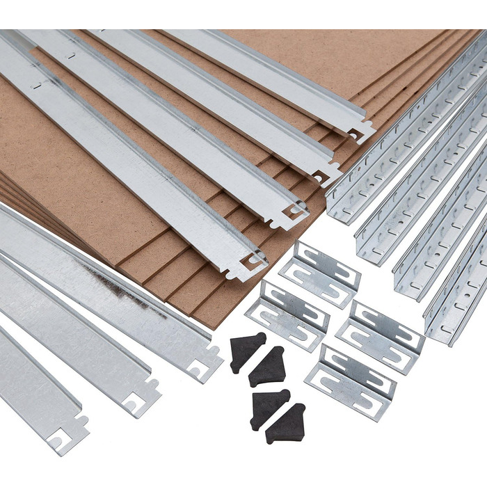 Посилений стелаж Belko, комплект з 2 шт. , стелажі для зберігання, 180 x 90 x 40 см, 2 шт. и, стелаж для підвалу, стелаж без болтів, стелаж для майстерні, вантажопідйомність до 875 кг, 24