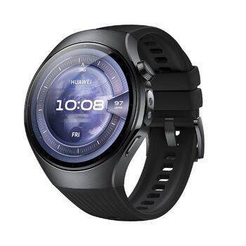 Розумний годинник HUAWEI Watch 5, Health Glance, водонепроникність 5 атм, GPS, SpO2 на кінчику пальця, сумісний з Android та iOS, сапфірове скло, гарантія 30 місяців, 46 мм, чорний, автономний годинник WATCH 5 46 мм, чорний фтореластомерний ремінець