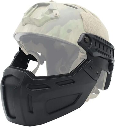Швидкий тактичний шолом із напівмаскою легкий знімний захист обличчя для ігор CS, страйкболу, пейнтболу, полювання та активного відпочинку FG