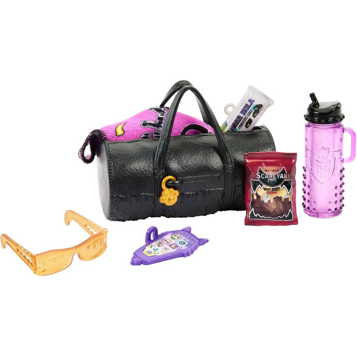 Лялька Monster High, лялька Клод Вульф з домашнім улюбленцем Бульдогом Горгульєю та тематичними аксесуарами - HNF65 Клод Вульф Одинарний