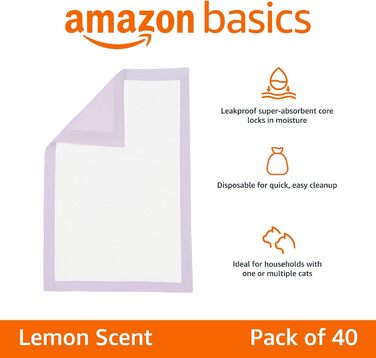 Одноразові вкладиші для туалету Storeo Basics, упаковка 40 шт. , зі швидковисихаючою поверхнею фіолетові та білі, з лимонним ароматом