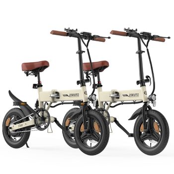Комплект акумуляторів ESKUTE F200 для чоловічого електровелосипеда, 14-дюймовий складний електровелосипед, акумулятор 36 В 7,8 Аг, великий запас ходу до 50 км, міні-складний велосипед, легкий електровелосипед для міських поїздок, синьо-зелений x 2