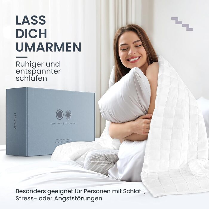 Обтяжена ковдра 135x200 см 6 кг терапевтична ковдра зі 100 бавовни, щільна ковдра для сну, має ефект зниження стресу та терапевтичного ефекту, Обтяжена ковдра 135 x 200 см 6,0 кілограмів