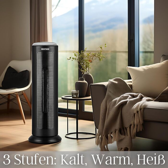 Енергозберігаючий керамічний вентилятор-обігрівач 12-годинний таймер Коливальний Дистанційне керування 3 налаштування охолодження, 1000, 2000 Вт Електричний обігрівач Нагрівальний пристрій Індикатор температури Електричний обігрівач Міні-обігрівач