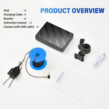 Підводна рибальська камера з ехолотом та IPS-дисплеєм, ширококутним інфрачервоним нічним баченням 220, водонепроникною підводною камерою IP65 для льоду та річок, 5 дюймів