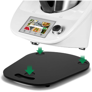 Для розсувної дошки Thermomix TM6 TM5 акрил, швидкопереміщена дошка Ticanros Premium для кухонного комбайна Thermomix Vorwerk TM6 аксесуари Pad Board, глянцевий чорний