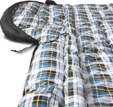 Спальний мішок normani 4-в-1 Function Extreme Outdoor Антарктика з нейлону ріпстоп з наповнювачем з порожнистого волокна 500 250 г/м, 220 x 90 см, темно-чорний, лівий