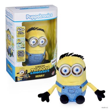 Інтерактивна іграшка-рукавичка WOW STUFF Minions Palm Puppetronic Генрі 40 звуків та дій Очі, що блимають, та рухомий рот Сумісний з міньйонами Джеймсом та Діком Для фанатів від 6 років