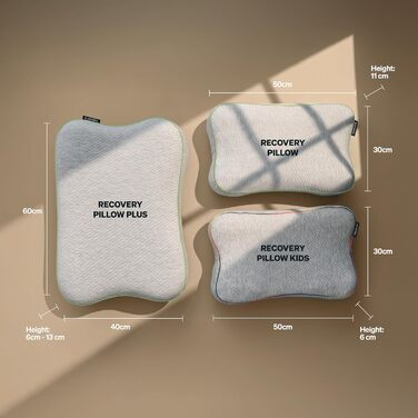 Підушка для відновлення BLACKROLL Recovery Pillow Plus (60x40 см), регульована по висоті, подушка для спокійного сну, ергономічна подушка для дому, подушка для шиї з віскозної піни з ефектом пам&39яті, зроблено в Німеччині
