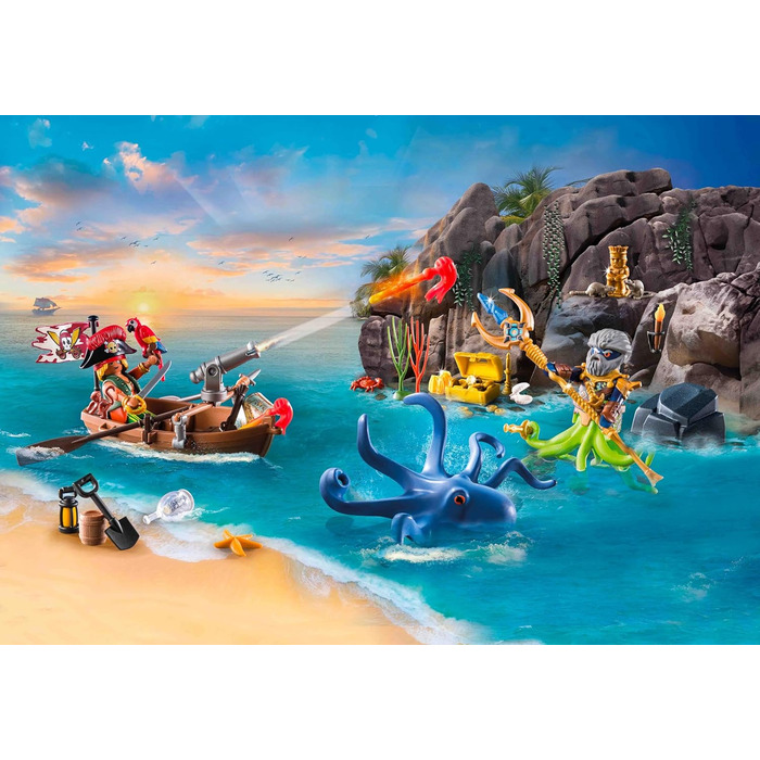 Адвент-календар PLAYMOBIL Pirate 71636, 98 деталей