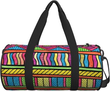 Спортивні сумки-мішки з акварельним етнічним малюнком для фітнесу, подорожей та покупок, велика дорожня сумка на нічліг та вихідні дні для чоловіків та жінок