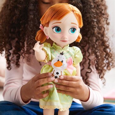 Лялька Disney Store Anna з колекції Animator, Frozen, 39 см / 15&39, реалістичне волосся для розчісування, одяг і взуття, з Олафом
