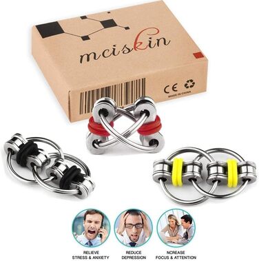 Велосипедний ланцюг Fidget Stress Reducer для дорослих і дітей (3 упаковки)