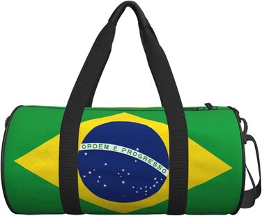Спортивна сумка з бразильським прапором для фітнесу та подорожей, велика дорожня сумка, вихідного дня для чоловіків та жінок