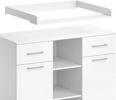 Пеленальний столик Vicco Leonie, пеленальний блок для комода, білий, 113 x 100 см