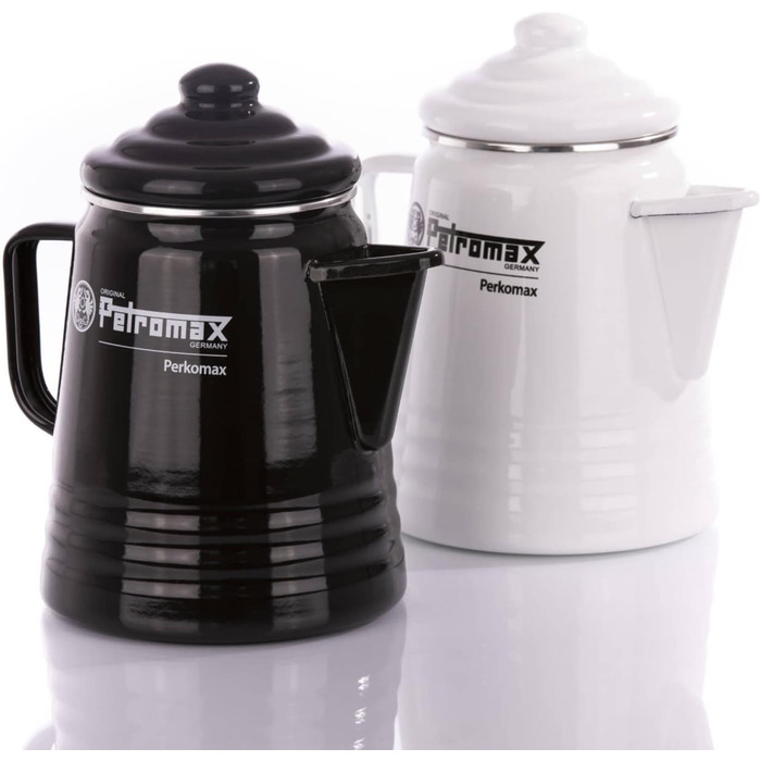 Емальований кавник Petromax Percolator 1,5 літра (чорний) на всіх типах печей, на вугіллі та решітках гриля Випуск найтонших ароматів від кави та чаю ароматний і насичений Чорний 1,3 літра