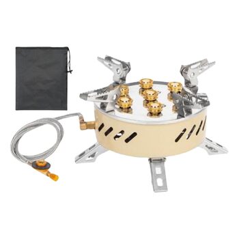 Міцний газовий пальник для кемпінгу, зручна плита для подорожей, кемпінг на свіжому повітрі для походів та пляжних вечірок, вітростійке портативне спорядження