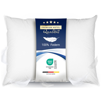 Пухова подушка ZOLLNER - Виготовлено в Німеччині - Наповнювач 100 пір&39я - Чохол з високоякісної бавовни - Можна прати при температурі до 60C - 70x90 см - Готельна якість 70 x 90 см Білий