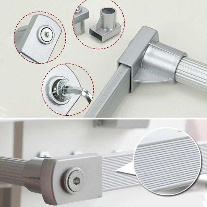 Розсувна вішалка для одягу Nisorpa, регульована, 8901210 мм, вішалка для одягу, велика розсувна вішалка для одягу, система зберігання з м&39яким поверненням та алюмінієвою штангою, компактна, вантажопідйомність 20 кг