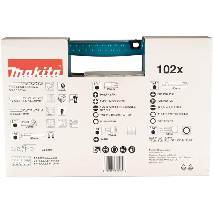Набір свердел 102 шт., 68432