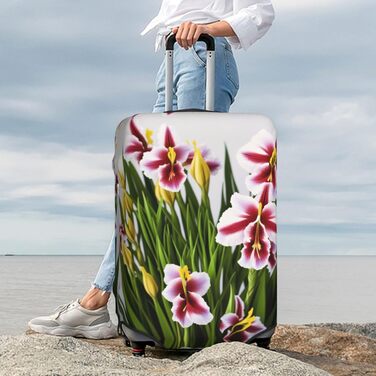 Чохол для валізи Gladiolus, міцний захист, підходить для багажу розміром 45,7 - 81,3 см, Чорний, Великий