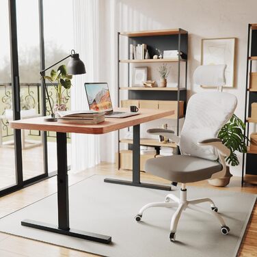 Офісне крісло, сітчасте офісне крісло, комп&39ютерне крісло з відкидними підлокітниками, письмове крісло з регульованою поперековою опорою, ергономічне крісло для офісу та дому (біле)