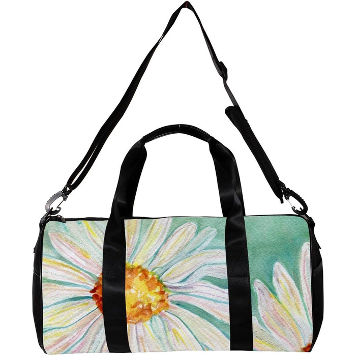 Спортивна сумка, маленька дорожня сумка, сумка для йоги, акварельні ромашки, сумка для фітнесу на відкритому повітрі, ручна поклажа