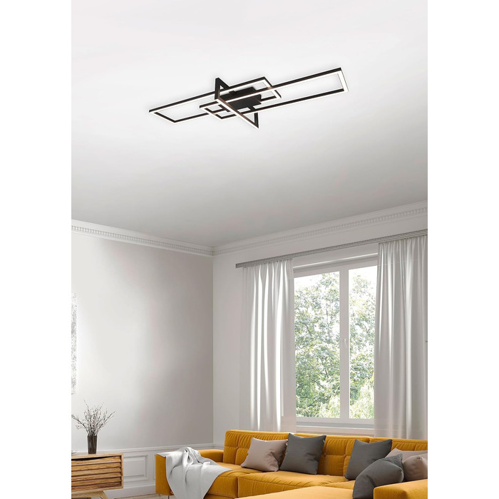 Стельовий LED-світильник Trio Leuchten Salinas 620310332, матовий чорний метал, 34 Вт, з функцією Switch Dimmer