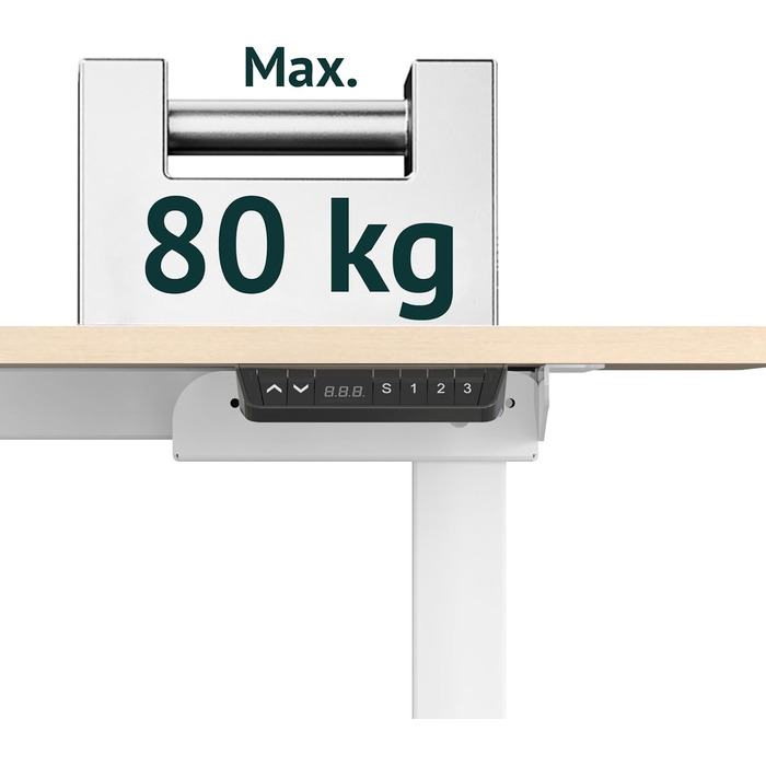 Каркас електричного столу SVITA DOBON для стільниці, ніжки регульовані по висоті, функція пам&39яті, подвійний двигун, металевий, білий