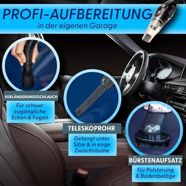 Автомобільний пилосос ThisWorx зі світлодіодним підсвічуванням - Ручний пилосос для прибирання автомобіля - 106 Вт 12 В - Адаптер