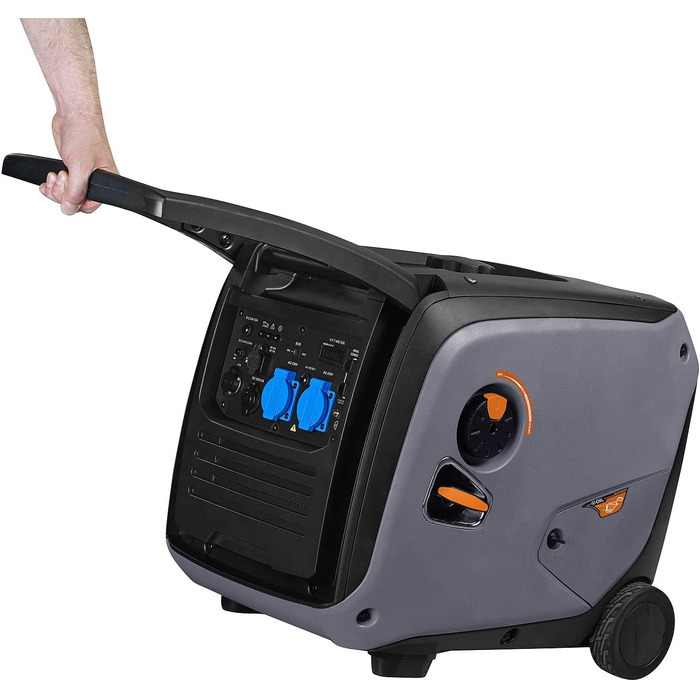 Генератор струму revolt Бензиновий інверторний генератор, 4000 Вт, 2 x 230 В, 1 x 12 В, 2 x USB, 12 л (Інверторний генератор струму, бензин, живлення)